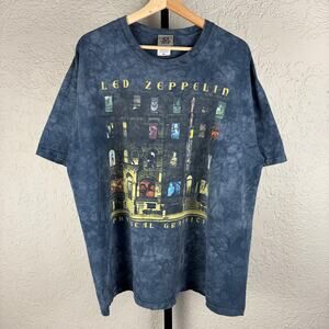 Liquid Blue Led Zeppelin Physical Graffiti XL Tie Dye Band Tee